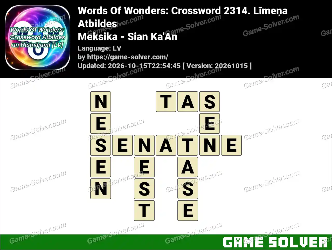 Words Of Wonders: Crossword 2314. Līmeņa Atbildes – Meksika – Sian Ka’An